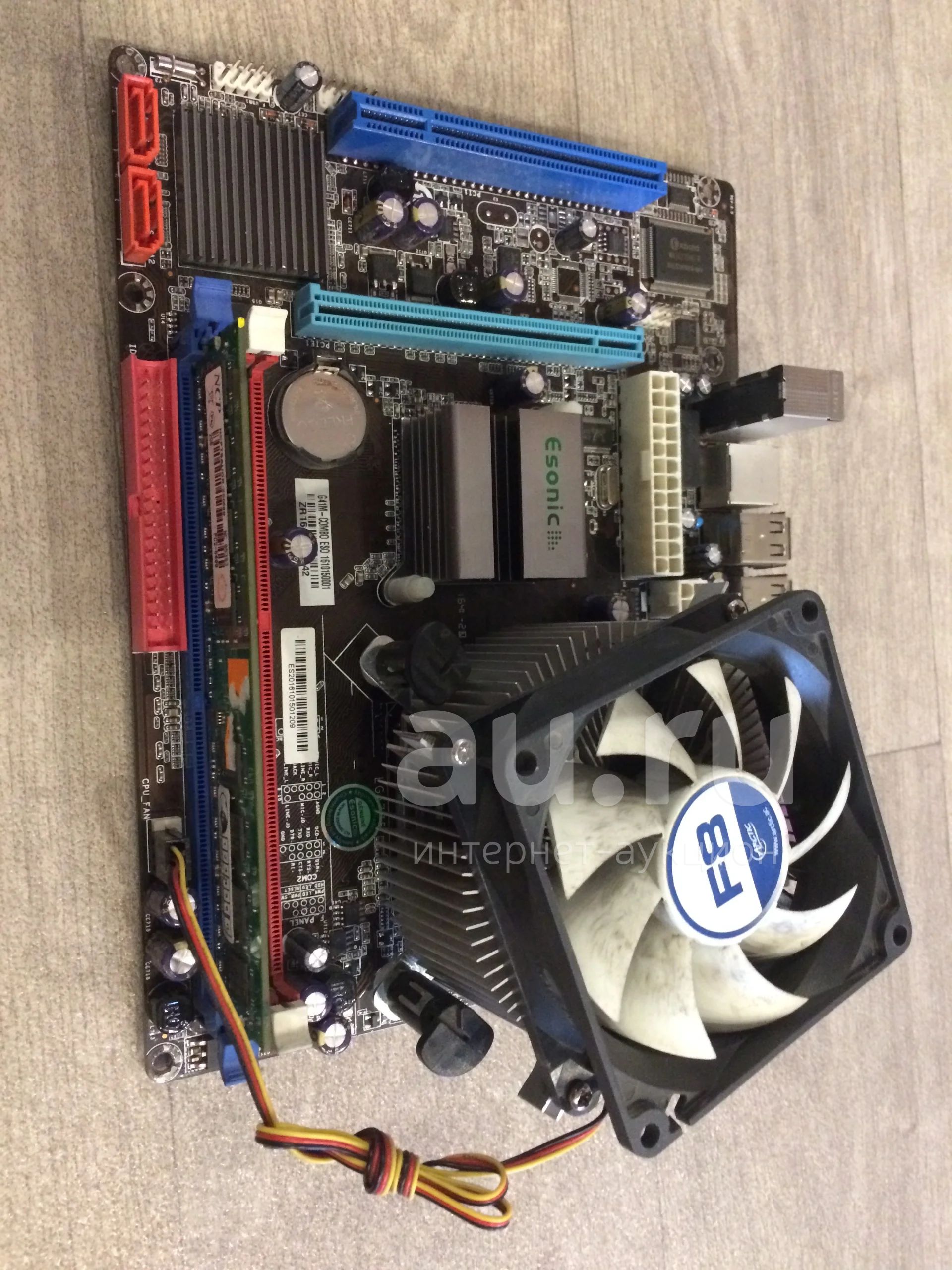 Материнская плата G41M-COMBO + процессор Intel E1200 + ОЗУ 2 Gb + кулер ...