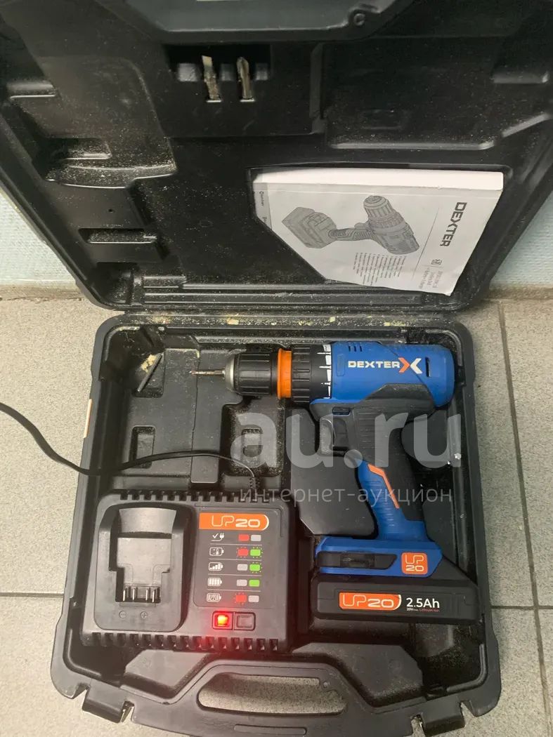 Шуруповерт Dexter 20VSD2-35RCA.1A, 20 В Li-ion 2.5 Ач — купить в ...