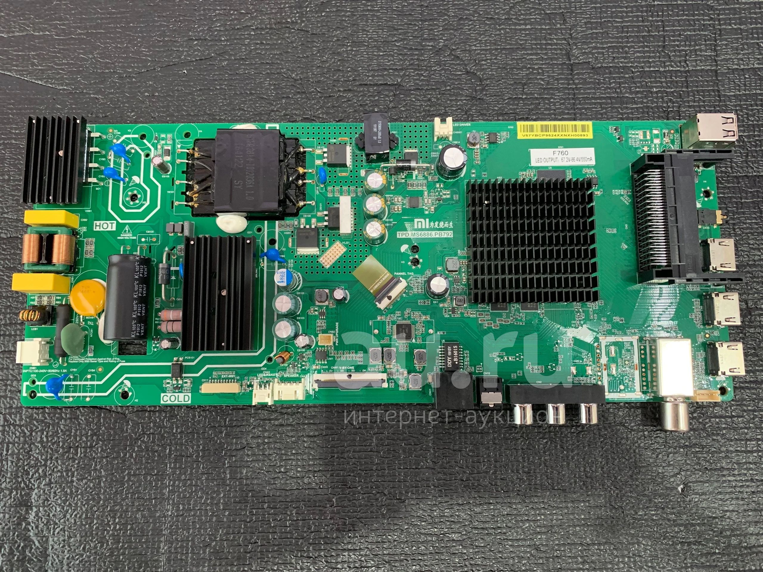 main TPD.MS6886.PB792 tv Xiomi L43M5-5ARU , HV430QUB led dr = 75V/550mA ...