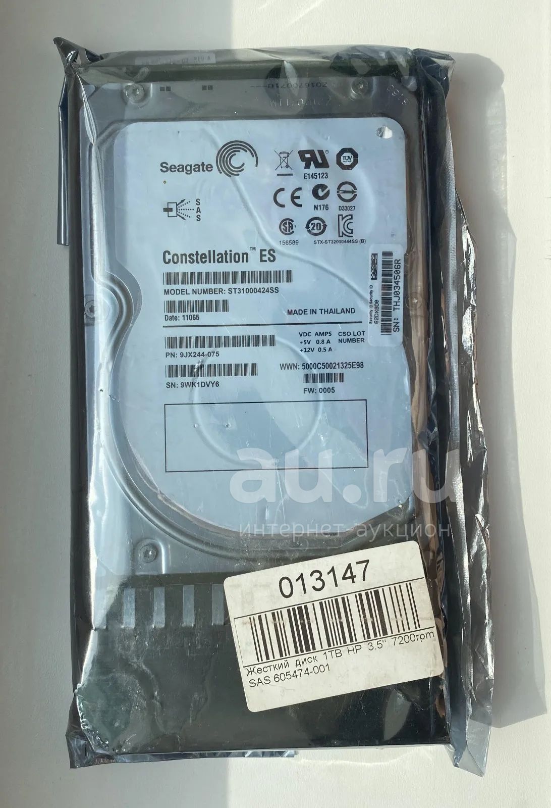 Серверный жесткий диск SAS Enterprise Capacity 1 Тб ST31000424SS (новый ...