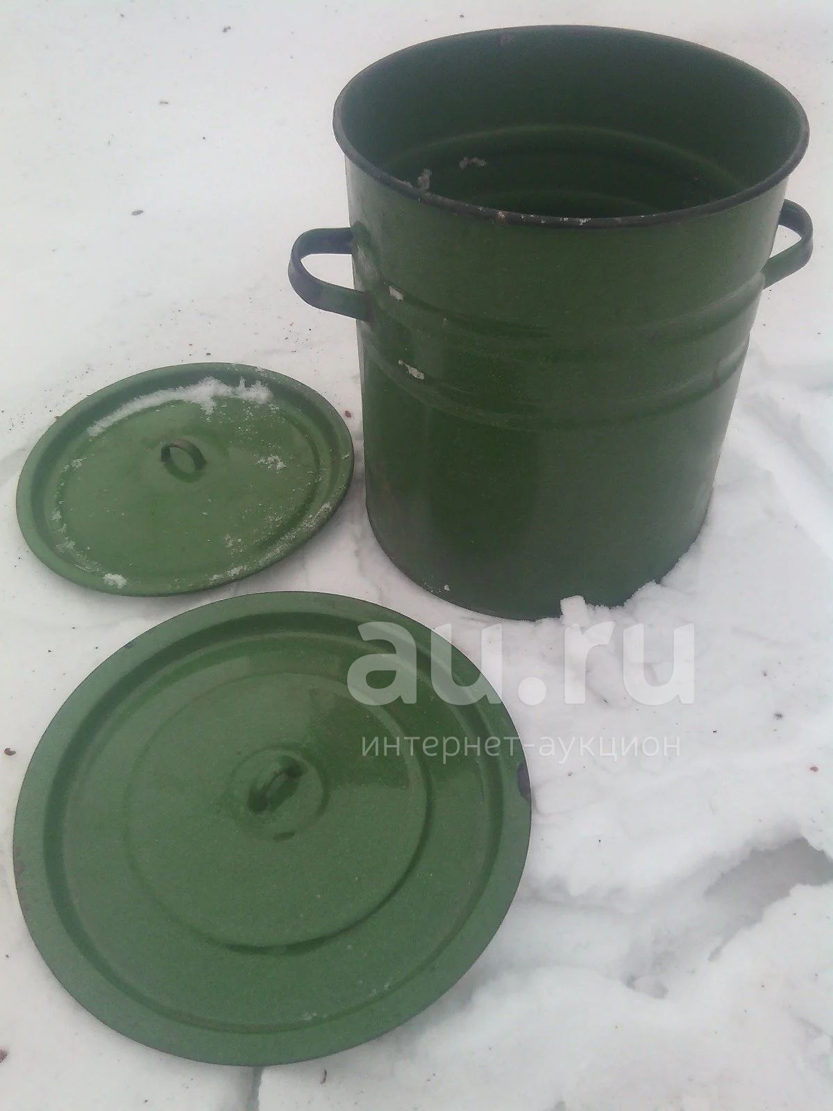 Бак эмалированный СССР 30л +2 крышки — купить в Красноярске. Состояние ...