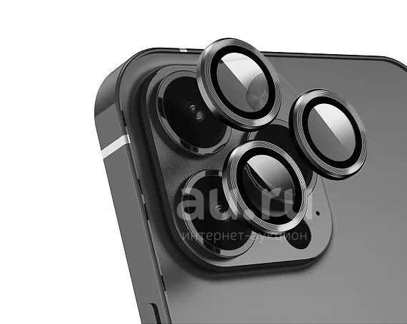 Защитная накладка на камеру iPhone 14 Pro/14 Pro Max черная (комплект ...