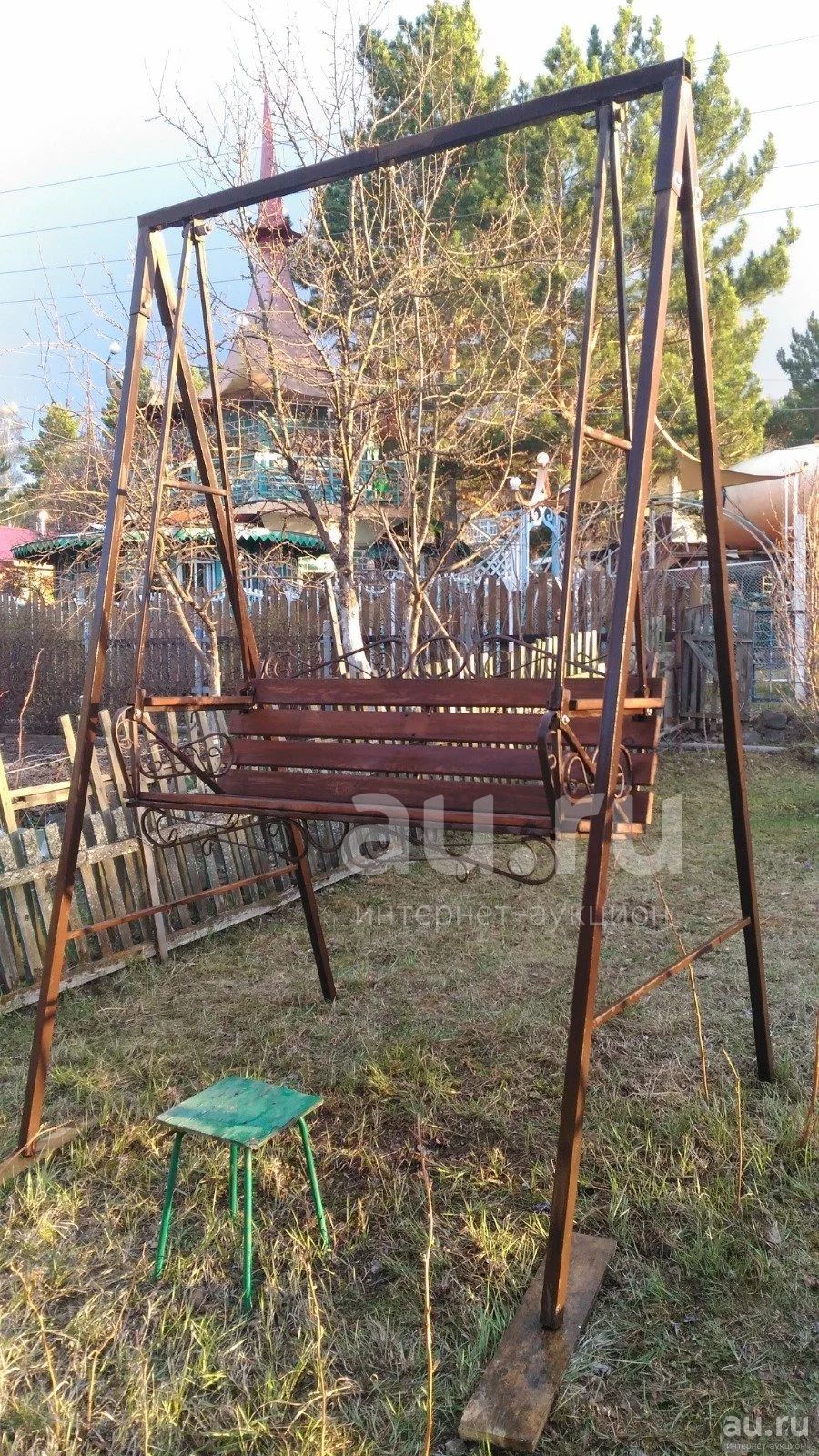 Качеля металлическая добротная на подшибниках под бетонирование ...