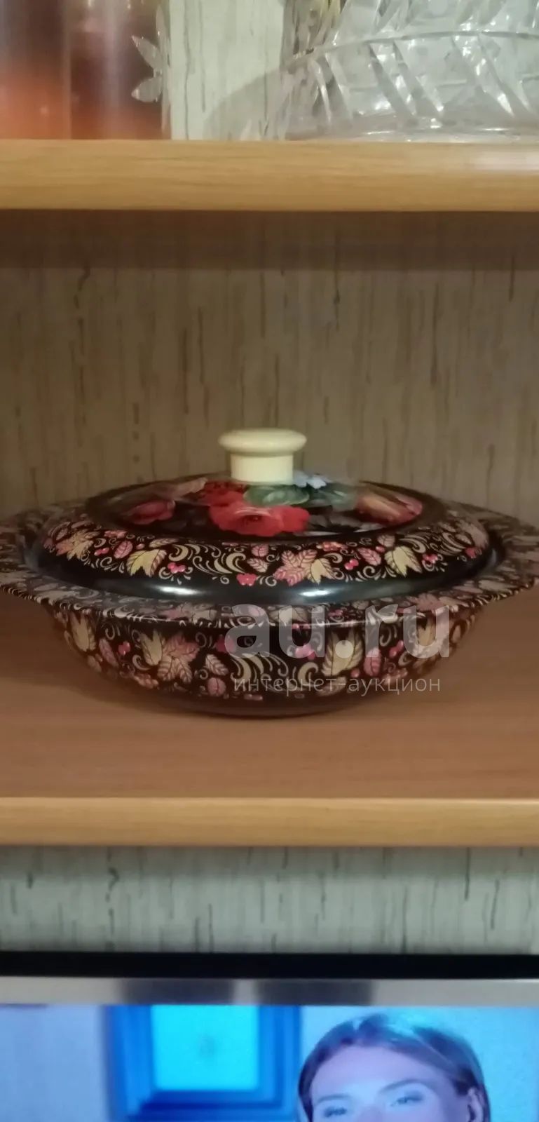 Тарелка с крышкой Хохлома — купить в Красноярске. Состояние: Новое ...