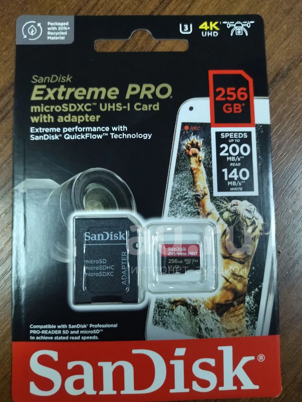 Карта памяти microSD XC 256 GB SanDisk Extreme PRO класс 10 (U3) V30 A2 ...