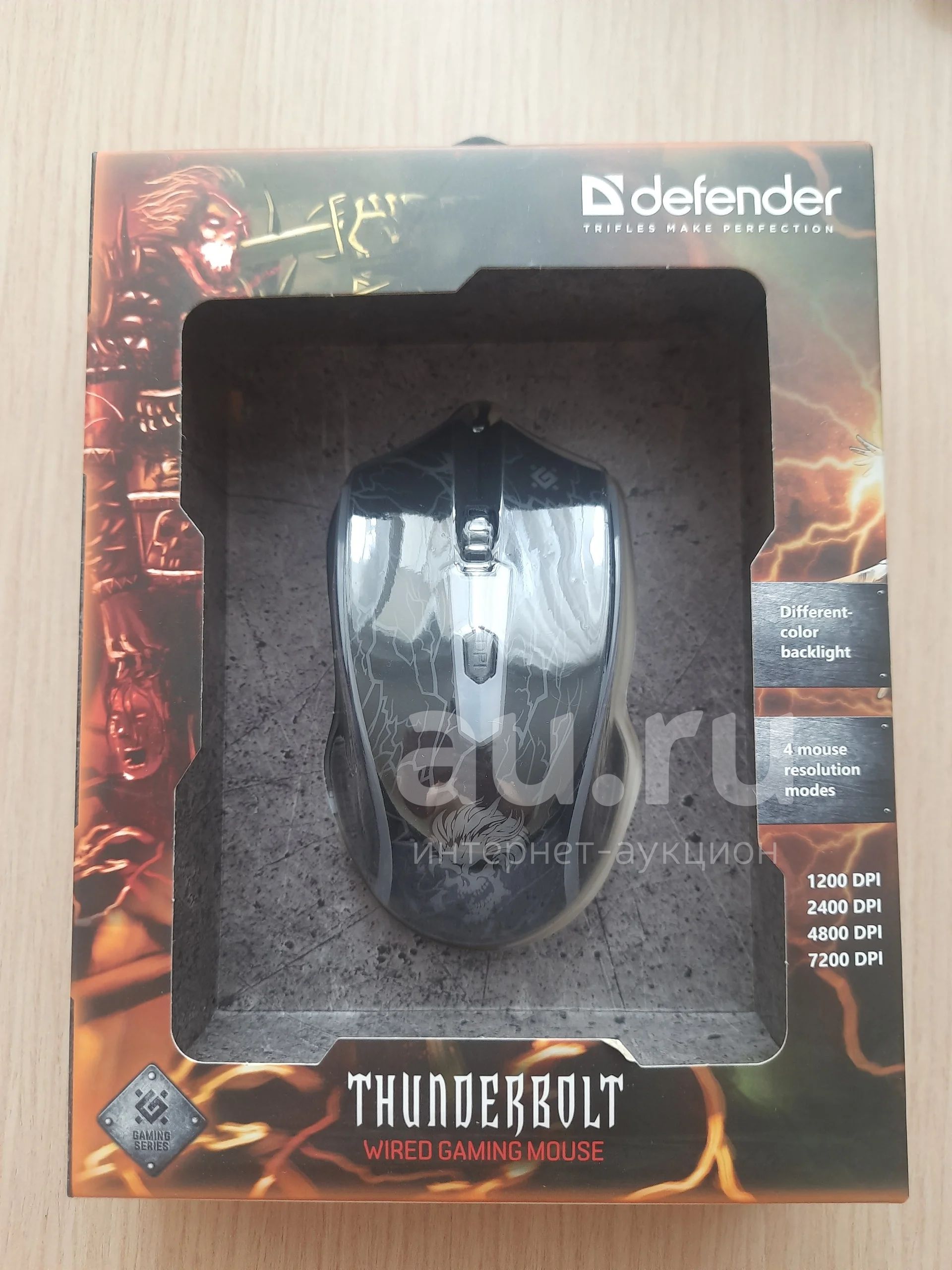 Проводная игровая мышь DEFEnDER Thunderbolt GM-925 4 кнопки,1200 ...