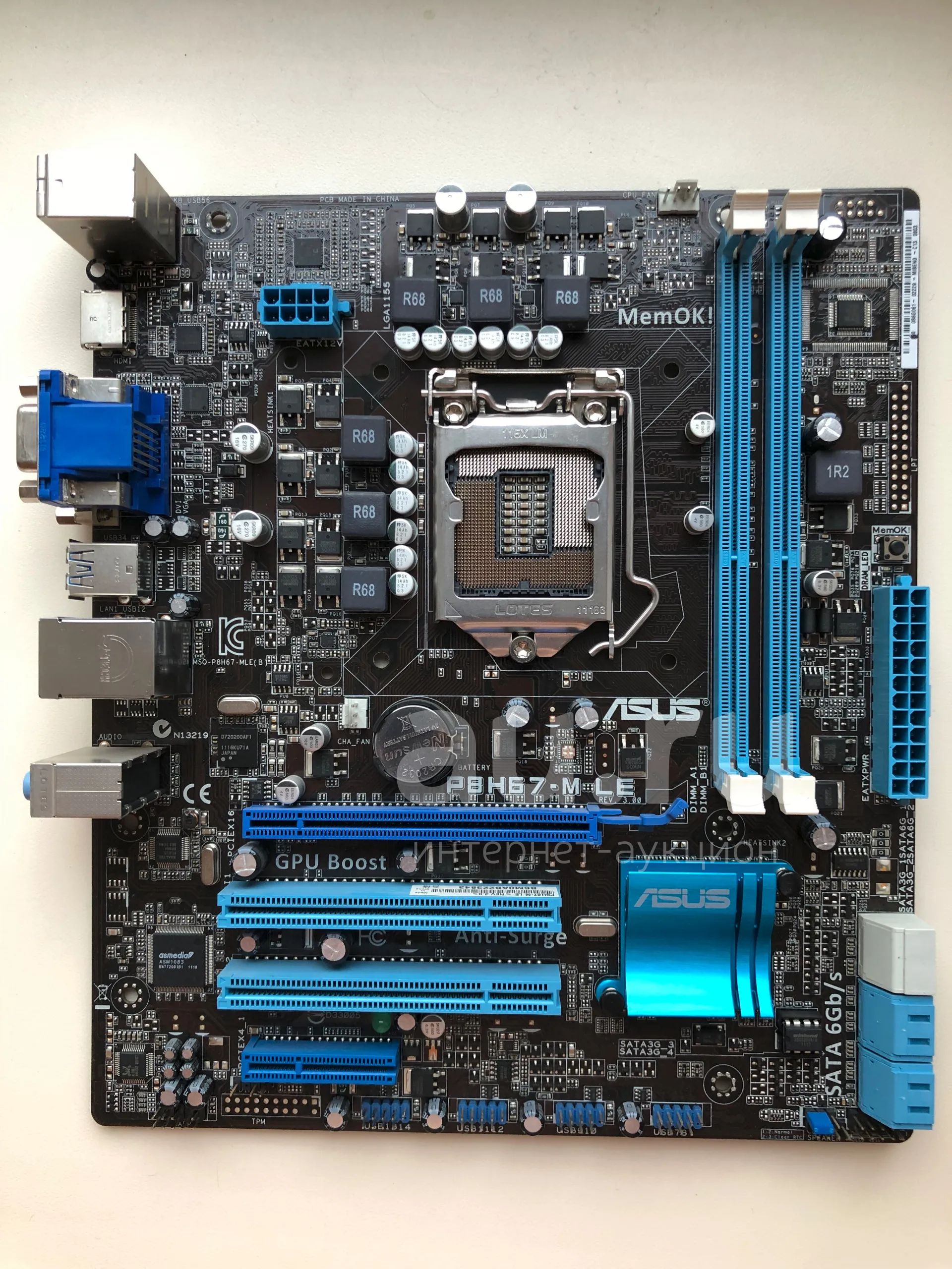 MB ASUS P8H67-M LE (iH67) — купить в Красноярске. Состояние: Б/у ...