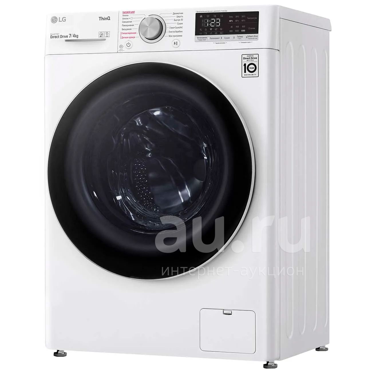 Стиральная машина LG F2V5HG0W с технологией AI DD и функцией сушки ...