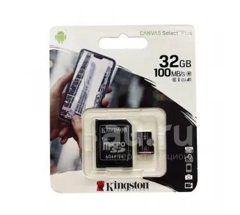 Карта памяти MicroSd 32Gb (32 Gb) 10 Class + SD адаптер Kingston Pixel ...