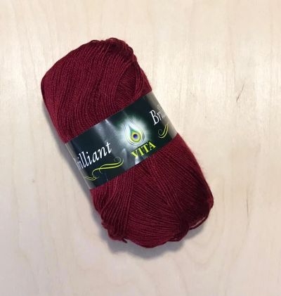 Лот: 18236955. Фото: 1. Пряжа VITA Brilliant , 45% шерсть... Ткани, нитки, пряжа
