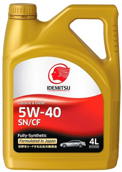 Лот: 20067652. Фото: 1. IDEMITSU 5W-40 SN/CF 4 л (масло... Масла, жидкости