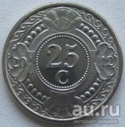 Лот: 13763157. Фото: 1. Нидерландские Антиллы 25 центов... Америка