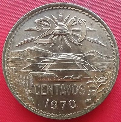 Лот: 2689452. Фото: 1. (№2506/LF) 20 сентаво 1970 (Мексика... Америка