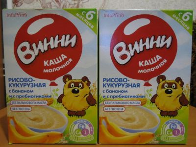 Лот: 9006185. Фото: 1. Каша Винни Рисово-кукурузная с... Детское питание