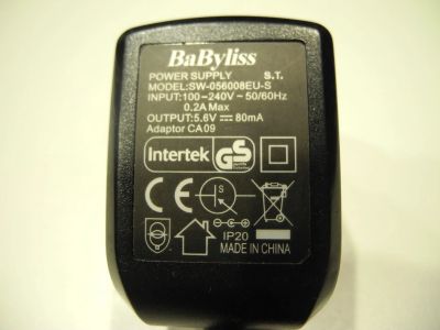 Лот: 17534512. Фото: 1. Блок питания BaByliss SW-056008EU-S. Зарядные устройства, блоки питания для бытовой техники