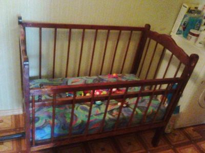Лот: 6345471. Фото: 1. кроватка плюс матрац. Детские кровати и кроватки