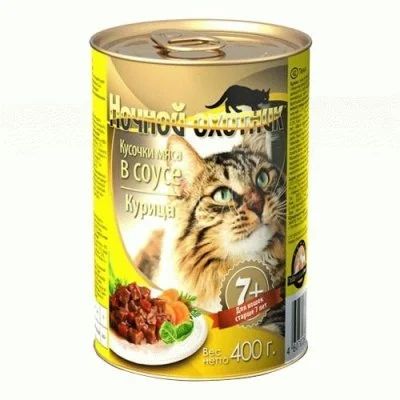 Лот: 14483780. Фото: 1. Ночной охотник Курица 400г конс... Корма