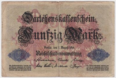 Лот: 5024280. Фото: 1. 50 марок 1914. Германия и Австрия