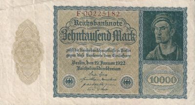 Лот: 20091016. Фото: 1. 10000 марок 1922 год. Германия... Германия и Австрия