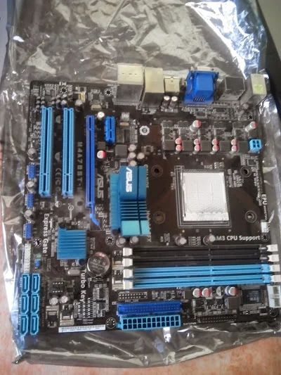 Лот: 5450035. Фото: 1. ASUS M4A785T-M + AMD Athlon II... Материнские платы