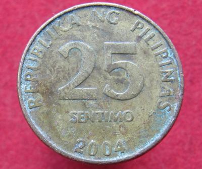 Лот: 15570634. Фото: 1. Филиппины 25 сентимо, 2004г. Остальные страны