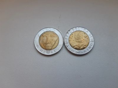 Лот: 19876750. Фото: 1. Сан-Марино 500 лир 1996 " Гегель... Европа