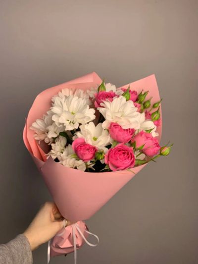 Лот: 25791431. Фото: 1. 5. Букет-комплимент сборный с... Свежие цветы