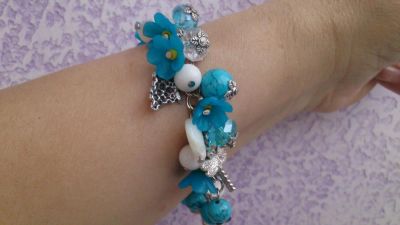 Лот: 4085539. Фото: 1. Комплект "Незабудковая полянка... Бижутерия ручной работы