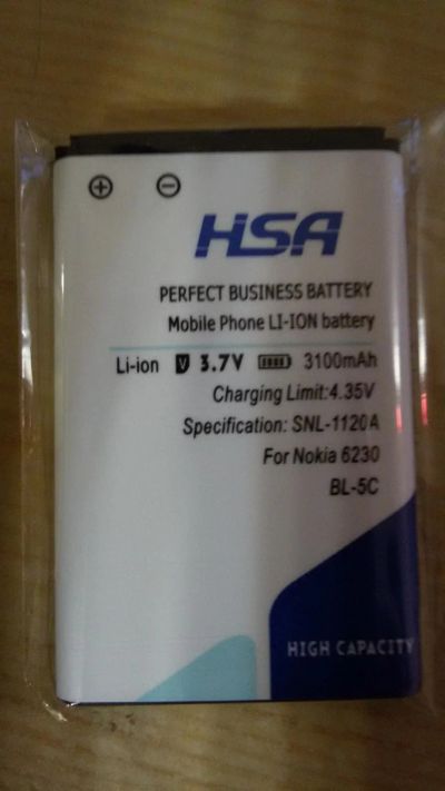 Лот: 8590576. Фото: 1. Аккумулятор Nokia BL-5C (3100mA... Аккумуляторы