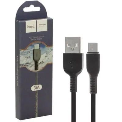 Лот: 21430849. Фото: 1. Кабель USB Hoco X20 Type-C черный... Дата-кабели, переходники