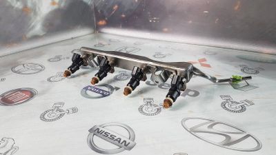 Лот: 23585034. Фото: 1. Форсунка Honda Fit LEB 16450-5P6-003. Двигатель и элементы двигателя