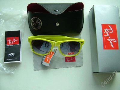 Лот: 477823. Фото: 1. очки wayfarer ray ban желтые... Очки солнцезащитные