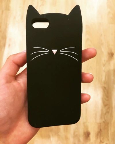 Лот: 9185919. Фото: 1. Чехол на Iphone 5 5s черный кот... Чехлы, бамперы