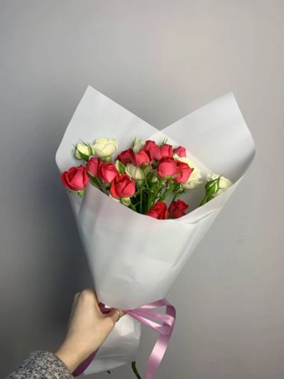 Лот: 25601556. Фото: 1. 5. Букет- комплимент из кустовых... Свежие цветы