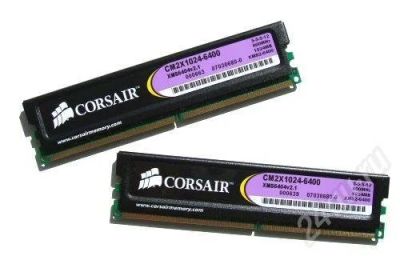 Лот: 239485. Фото: 1. CORSAIR PC6400 2*1GB. Оперативная память