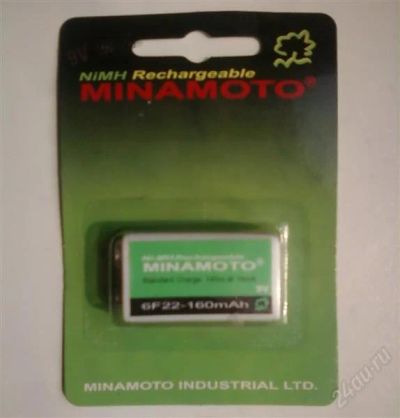 Лот: 1929410. Фото: 1. Аккумулятор Minamoto 6F22 160mAh... Аккумуляторы