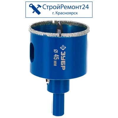 Лот: 25729675. Фото: 1. Коронка алмазная Зубр с сверлом... Расходные материалы, сменные насадки