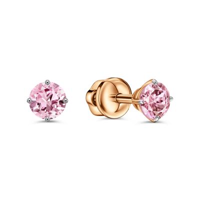 Лот: 23867905. Фото: 1. Золотые серьги с кристаллами SWAROVSKI. Серьги, каффы