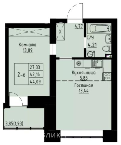 Лот: 25117804. Фото: 1. Продажа Квартира Красноярск, Елены... Квартиры, студии