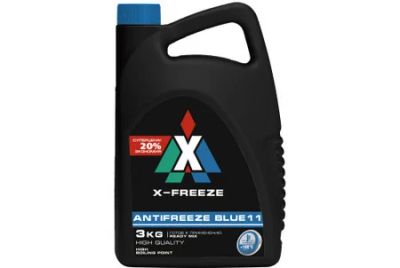 Лот: 18584554. Фото: 1. Антифриз x-freeze blue 3кг 000018739. Масла, жидкости