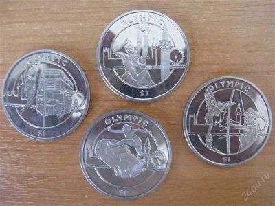 Лот: 2774574. Фото: 1. Сьерра-Леоне. 4 монеты по 1 доллару... Африка