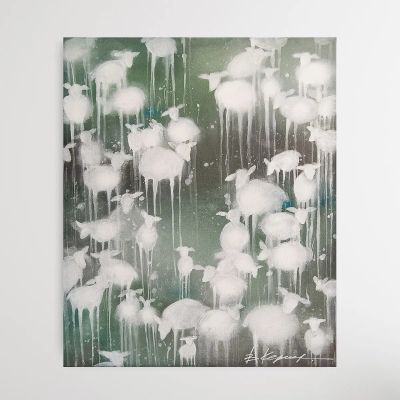 Лот: 23538785. Фото: 1. Картина "На лугу" акрил 60*50... Картины, рисунки