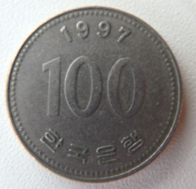 Лот: 14452490. Фото: 1. 100 вон, 1997 г, Юж. Корея. Азия