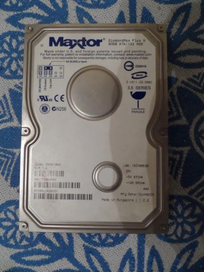 Лот: 6351628. Фото: 1. Жесткий диск Maxtor на 80гиг. Жёсткие диски (HDD)