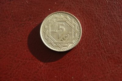Лот: 24692193. Фото: 1. Казахстан 5 тенге 1993 года. Страны СНГ и Балтии