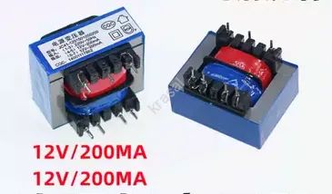 Лот: 25071044. Фото: 1. Трансформатор 12Vx2 0,2A 220V... Трансформаторы, катушки