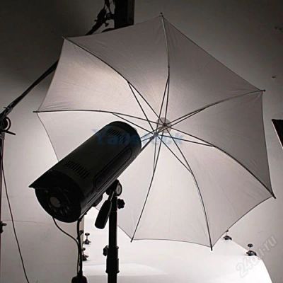 Лот: 2488024. Фото: 1. Фотозонт белый на просвет 83см... Вспышки, осветители, рассеиватели