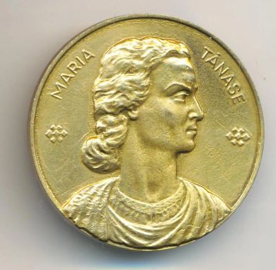 Лот: 24907191. Фото: 1. Румыния медаль Мария Танасе Певица... Юбилейные