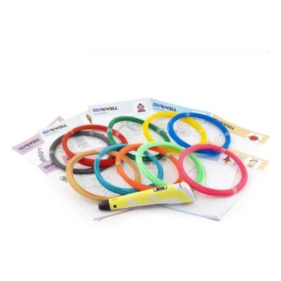 Лот: 24521069. Фото: 1. 3D-ручка MyRiwell RP100B-Yellow-PLA100. 3D принтеры, 3D ручки и комплектующие