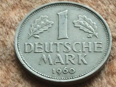 Лот: 9832579. Фото: 1. Монета 1 марка одна Германия 1960... Германия и Австрия
